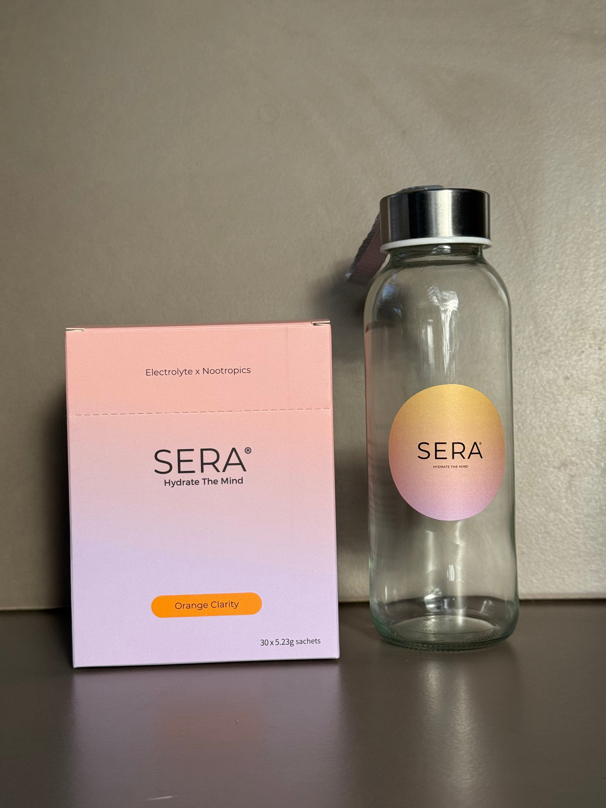 SERA sachet and glass bottle combo