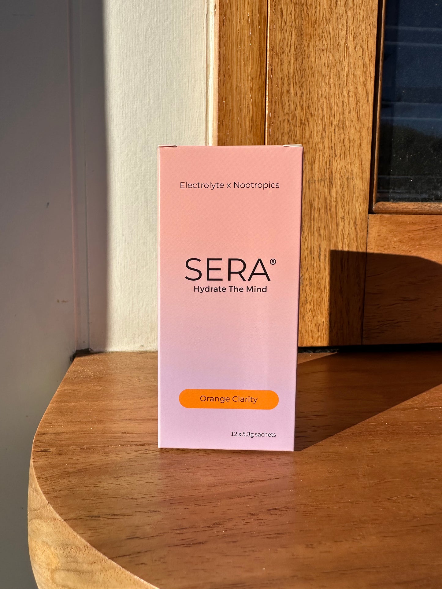 SERA Orange Clarity Trial Pack: 12 Electrolyte + Nootropic Sachets (No Caffeine)